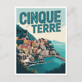 Carte Postale Retro Cinque Terre Randonnée Design Cadeau (Devant)