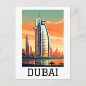 Carte Postale Retro Classic Travel Dubai UAE (Devant)
