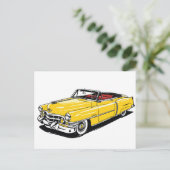Carte Postale Rétro Classique Cabriolet PopArt Latéral (Debout devant)