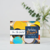 Carte Postale Retro Colorful 80s Anniversaire Brunch Faire-part (Debout devant)