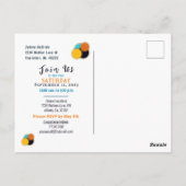 Carte Postale Retro Colorful 80s Anniversaire Brunch Faire-part (Dos)