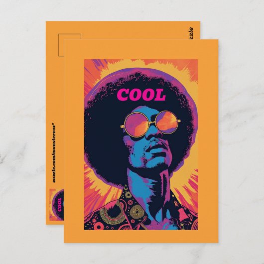 Carte postale rétro cool (Devant / Derrière)