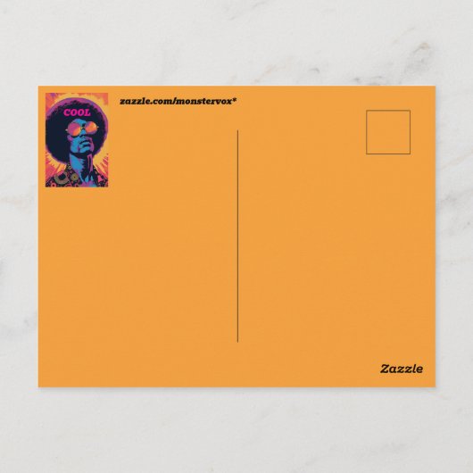Carte postale rétro cool (Dos)