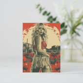 Carte Postale Retro Cowgirl (Debout devant)