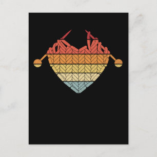 Carte Postale Retro Crochet Fer Coeur Hobby L'amour de l'artisan