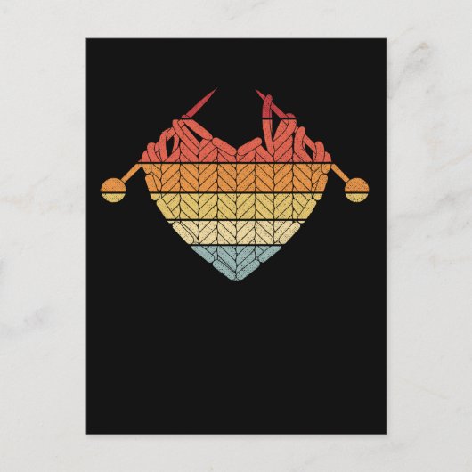 Carte Postale Retro Crochet Fer Coeur Hobby L'amour de l'artisan (Devant)