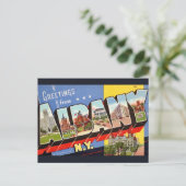 Carte postale rétro d'Albany New York (Debout devant)