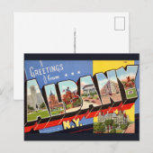Carte postale rétro d'Albany New York (Devant / Derrière)