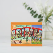 Carte postale rétro d'Arizona (Debout devant)