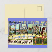 Carte postale rétro de bienvenue en Alaska (Devant / Derrière)