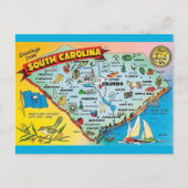Carte postale rétro de Caroline du Sud (Devant)