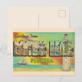 Carte postale rétro de Daytona Beach (Devant / Derrière)