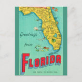 Carte postale rétro de Floride (Devant)