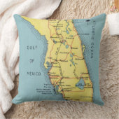 Carte postale rétro de Floride Coussin (Couverture)