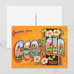 Carte postale rétro de Géorgie