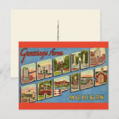 Carte postale rétro de Grand Rapids (Devant / Derrière)