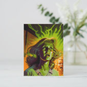 Carte Postale Retro de la couverture de bande dessinée Pulp Horr (Debout devant)