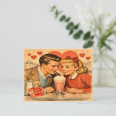 Carte postale rétro de la Saint-Valentin américain (Debout devant)