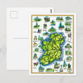 Carte postale rétro de l'Irlande (Devant / Derrière)