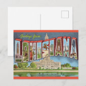 Carte postale rétro de Louisiane (Devant / Derrière)