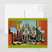 Carte postale rétro de l'Utah (Devant / Derrière)