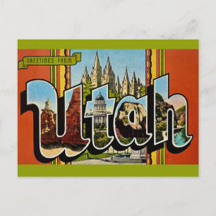 Carte postale rétro de l'Utah