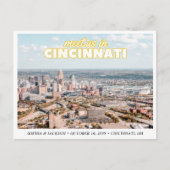 Carte postale rétro de mariage "Cincinnati Save th (Devant)