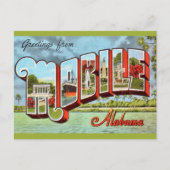 Carte postale rétro de Mobile Alabama (Devant)