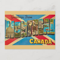 Carte postale rétro de Montréal Canada