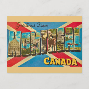 Carte postale rétro de Montréal Canada