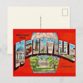 Carte postale rétro de Nashville (Devant / Derrière)