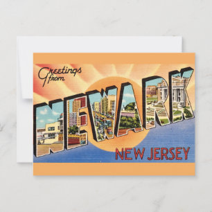 Carte postale rétro de Newark NJ