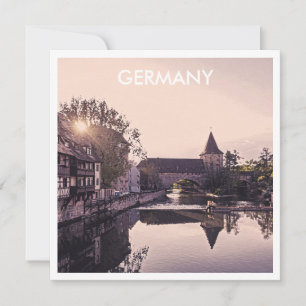Carte postale rétro de Nuremberg, Allemagne