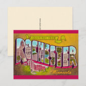 Carte postale rétro de Rochester Minn (Devant / Derrière)