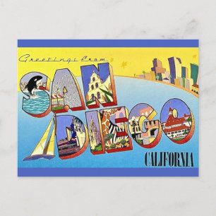 Carte postale rétro de San Diego