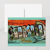 Carte postale rétro de Sarasota Floride (Devant / Derrière)