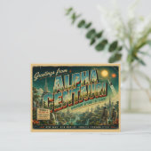 Carte postale rétro de science-fiction d'Alpha Cen (Debout devant)