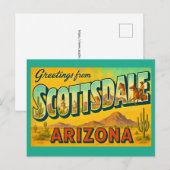 Carte postale rétro de Scottsdale Arizona (Devant / Derrière)