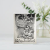 Carte postale rétro de sorcière effrayante (Debout devant)