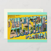 Carte postale rétro de St Augustine Floride (Devant / Derrière)