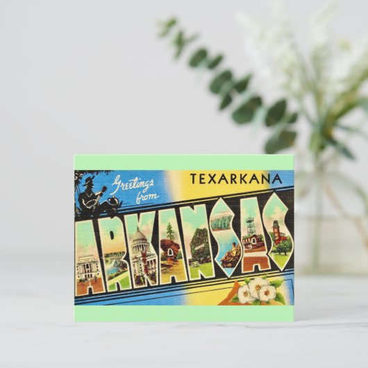 Carte postale rétro de Texarkana Arkansas (Debout devant)
