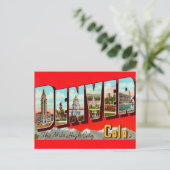 Carte postale rétro Denver Colorado (Debout devant)