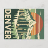 Carte Postale Retro Denver Mountain City (Devant)