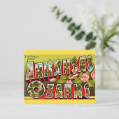 Carte postale rétro des Ozarks de l'Arkansas (Debout devant)