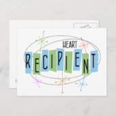 Carte Postale Retro design Heart Transplant Destinataire (Devant / Derrière)