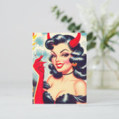 Carte Postale Retro Devilish  Pin-up (Debout devant)