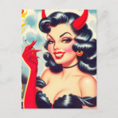 Carte Postale Retro Devilish  Pin-up (Devant)