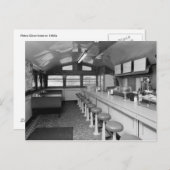 Carte Postale Retro Diner Interior 1950 (Devant / Derrière)