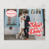 Carte Postale Retro Diner Save The Date Post Card (Devant)