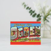 Carte postale rétro d'Ogden Utah (Debout devant)